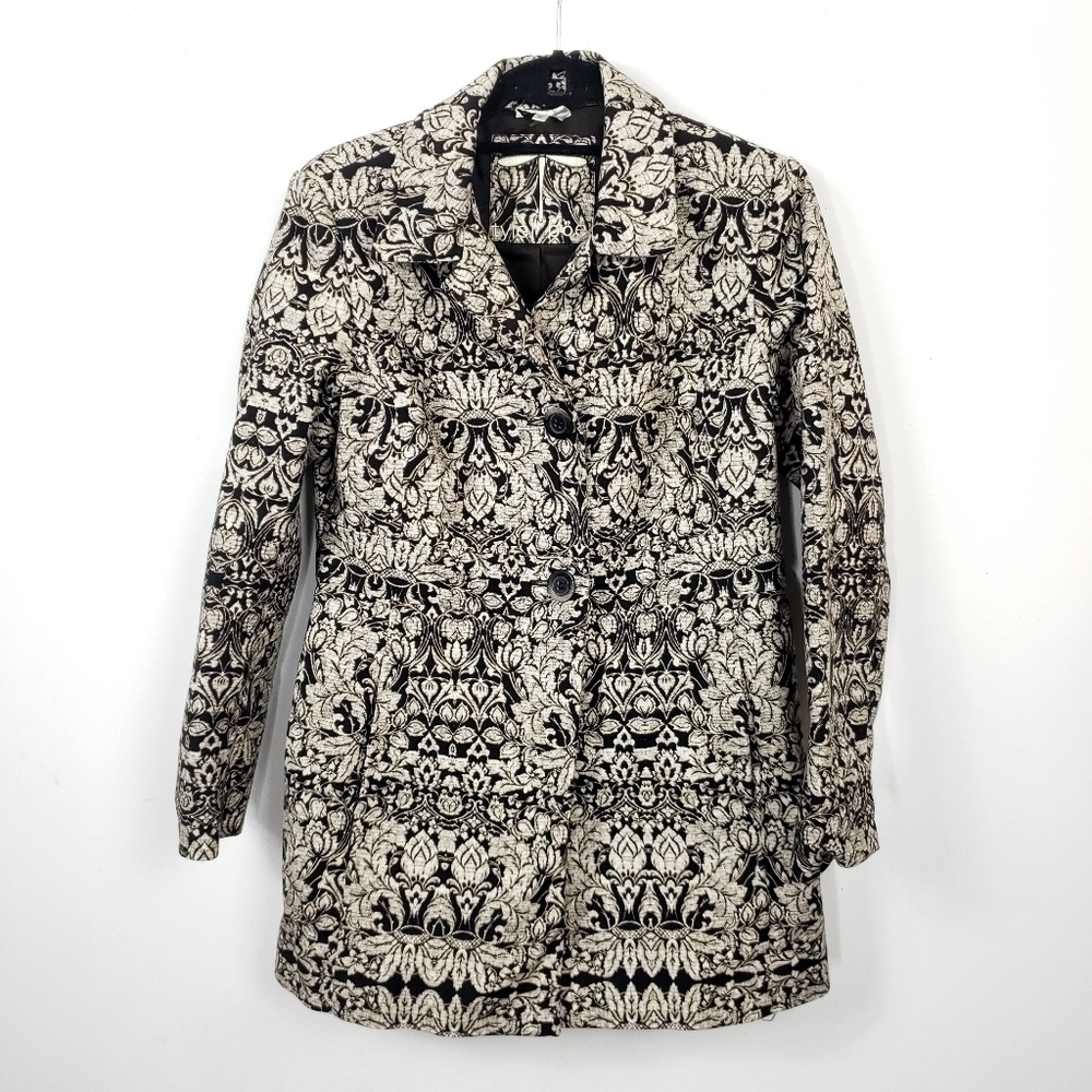 Tyler Boe tunic length Bali inspired print coat size 10 - Picture 8 of 12